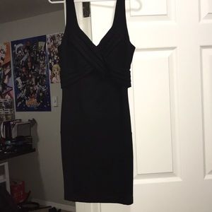 Black strappy party dress